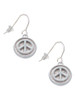 Peace Sign - Round Seal French Earrings