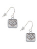 Celtic Knot Heart - Square Seal French Earrings