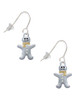 Two Tone Gingerbread Man with Crystal Buttons French Earrings