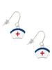 Enamel Nurse Hat - 2 Sided French Earrings