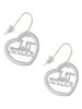 3/4'' Lil Sister Cutout Open Heart French Earrings