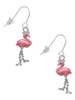 Flamingo with Dangle Legs French Earrings