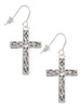 Large Celtic Vine Cross French Earrings