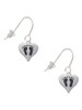Small Heart with Baby Feet French Earrings