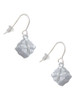 3-D Present Box with Bow and Crystal French Earrings
