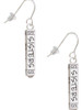 Sisters Best Friends Forever Bar French Earrings