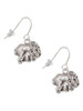 Loved Elephant with Baby French Earrings