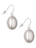 Small Grey Imitation Pearl French Earrings
