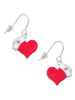 Red Heart with Nurse Hat French Earrings