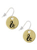 Large Gold Tone Disc Letter - & - 3/4'' French Earrings