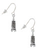 Pagoda with Clear Crystal French Earrings