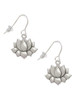 Medium Lotus Flower French Earrings