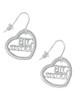 3/4'' Big Sister Cutout Open Heart French Earrings