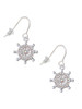 AB Crystal Ship Wheel French Earrings