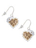 Brown Giraffe Print Heart with Nurse Hat French Earrings