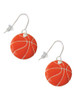 3/4'' Enamel Basketball French Earrings