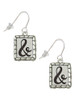 Pebble Border Initial - & French Earrings
