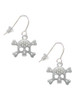 Skull with Clear Crystals French Earrings