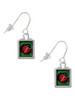 Red Ladybug in Shadow Box French Earrings