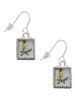 Shadow Box ''Hope'' with Gold Tone Ribbon French Earrings