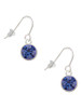 10mm Blue Crystal Drop French Earrings