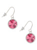 12mm Crystal Rivoli - Hot Pink French Earrings