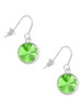 12mm Crystal Rivoli - Lime Green French Earrings