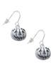 3-D Large Jack O' Lantern with Leaves French Earrings