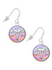 Domed Multi Color DH French Earrings