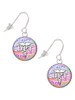 Domed Multi Color DPT French Earrings