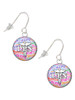 Domed Multi Color LPN French Earrings