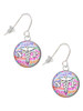 Domed Multi Color NP French Earrings