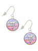 Domed Multi Color RDA French Earrings