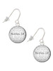 Domed Matthew 5:8 French Earrings