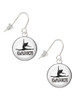Domed Contemporary Dance Splits French Earrings