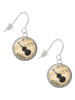 Domed Music - Cello French Earrings