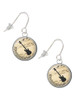 Domed Music - Electric Guitar French Earrings