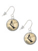 Domed Music - Harp French Earrings