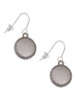 Stainless Steel Disc with Border French Earrings