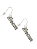 Script ''Dream'' with Clear Crystals French Earrings