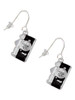 Black Camera French Earrings