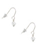 April - Clear - 6mm Crystal Bicone French Earrings