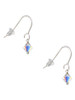Clear AB - 6mm Crystal Bicone French Earrings