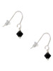 Black - 6mm Crystal Bicone French Earrings