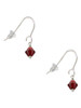 January - Maroon - 6mm Crystal Bicone French Earrings