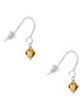 November - Yellow - 6mm Crystal Bicone French Earrings