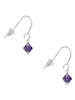 Purple Velvet - 6mm Crystal Bicone French Earrings