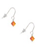 Orange - 6mm Crystal Bicone French Earrings