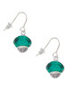 Teal Faceted Glass Spinner French Earrings