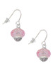 Pink Faceted Glass Spinner French Earrings